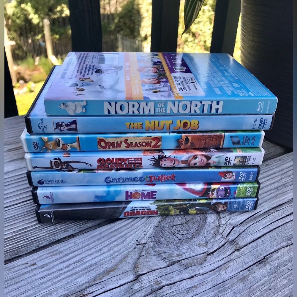 7 Childrens Movies HOME NUT JOB NORM NORTH GMOMEO JULIET DVD Disc Movies Cases
